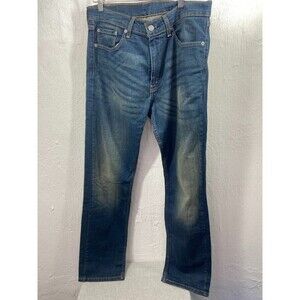 LEVI'S MENS 505 33 X 32 BLUE JEANS STRAIGHT LEG